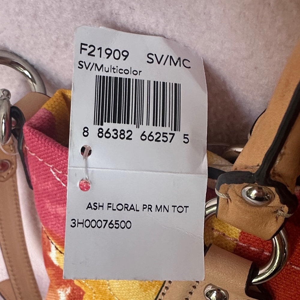 Coach Ashley Floral Print Mini Tote F21909 Leather Crossbody Strap RARE FIND - Picture 2 of 16